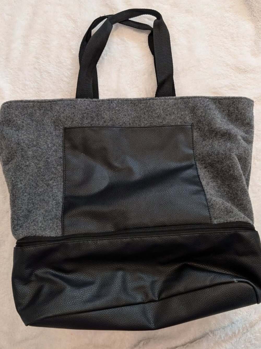 DSW Large Tote with shoe compartment on bottom